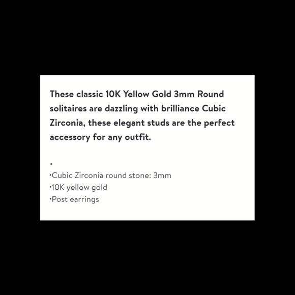 10k Yellow Gold Studs - Picture 4 of 5